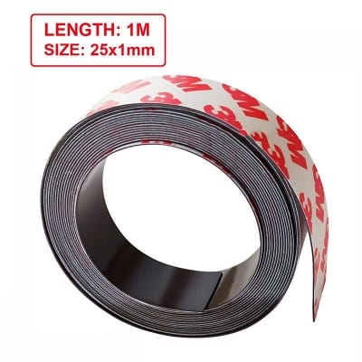 Picture of 1M x Magnet Tape (25x1mm) Self Adhesive Flexible Rubber Magnetic Tape 1Metre