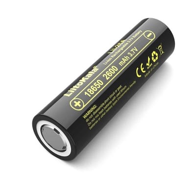 Picture of LiitoKala Flat Top Lii-26A 18650 2600mAh 3.7V Li-ion Rechargeable Battery Lithium ion Battery Black