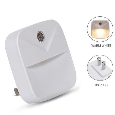 Picture of Square 0.4W Plug in Light Sensor Light Dusk to Dawn Photo Sensor LED Night Llight Warm White