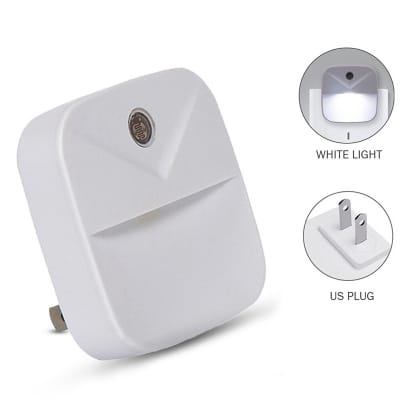 Picture of Square 0.4W Plug in Light Sensor Light Dusk to Dawn Photo Sensor LED Night Llight White