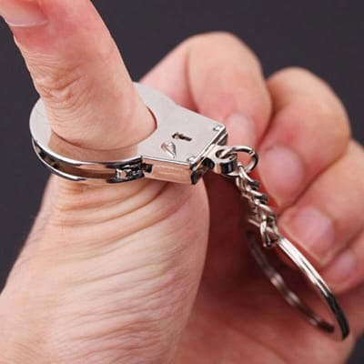 Picture of Metal Cuff Keyring Keychain Creative Key Ring Key Holder Silver