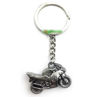 Picture of Metal Motorcycle Keyring Mini Motorbike Model Keychain Key Holder Black