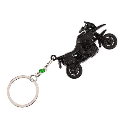 Picture of Battlegrounds Metal Motorcycle Keyring Motorbike Keychain Key Ring Key Holder (Black) 