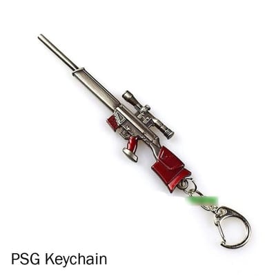 Picture of Metal PSG Model Keychain Battlegrounds Keyring Key Holder Grey