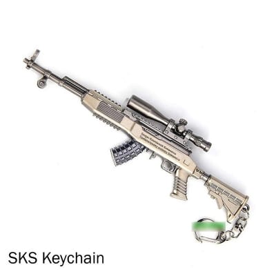 Picture of Metal SKS Model Keychain Battlegrounds Keyring Key Holder Grey