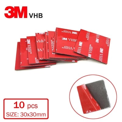 Picture of 10 pcs x Square (30x30mm) Acrylic VHB Foam Tape Double Sided Adhesive Mounting Tapes Sticky Pads 30x30mm