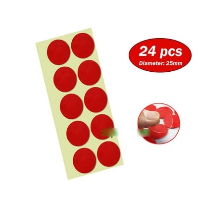 Picture of 24 pcs x 25mm Round Nano Magic Tape Self Adhesive Reusable Gel Grip Mounting Coin Tapes