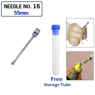 Picture of Needle No.16 55mm Feeding Gavage Needle Animal Crop Needles for Mice Rat Small Birds 