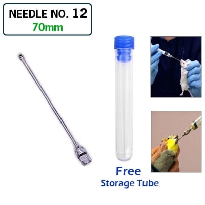 Picture of Needle No.12 70mm Feeding Gavage Needle Animal Crop Needles for Mice Rat Small Birds