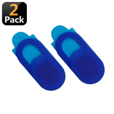 Picture of 2 pcs x (Blue) PVC Webcam Cover Mobile Laptop Front Camera Cover Self-Adhesive Slider Protector Blue