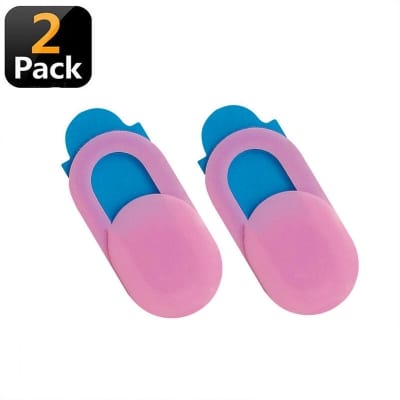Picture of 2 pcs x (Pink) PVC Webcam Cover Mobile Laptop Front Camera Cover Self Adhesive Slider Protector Pink