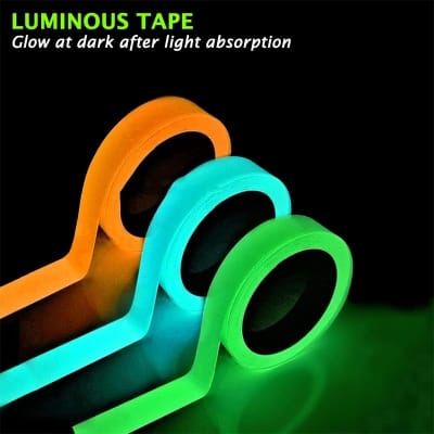 Picture of 3M x 1cm Blue/Green/Orange Luminous Tape Self-adhesive Glow in the Dark Fluorescent Safety Sticker Tapes 