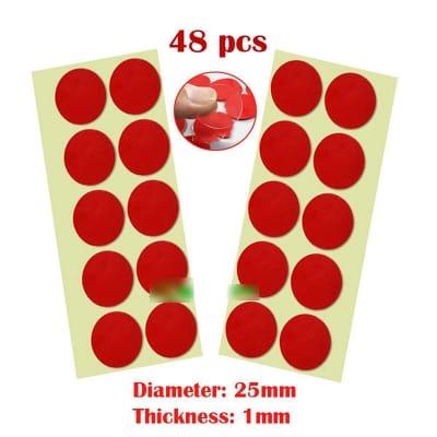 Picture of 48 pcs x 25mm Round Nano Magic Tape Self Adhesive Reusable Gel Grip Mounting Coin Tapes Transparent