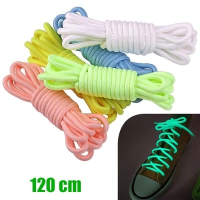 Picture of 1 pair x 120cm Round Luminous Shoelace Glow in the Dark Fluorescent Shoelaces Int: One size