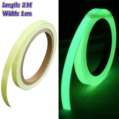 Picture of 2M x 1cm Luminous Tape Self-adhesive Glow in the Dark Fluorescent Safety Sticker Tapes Green - 2 Metre