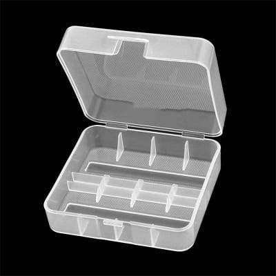 Picture of Plastic 26650 Battery Box 2-Section Lithium Battery Holder Storage Box Case White
