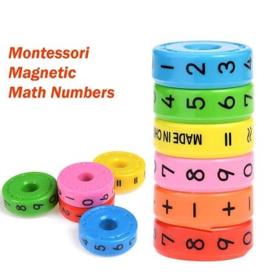 Picture of Kids Magnetic Math Numbers Toy Montessori Educational Arithmetic Number Toys Multicolor