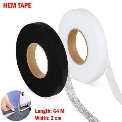 Picture of Hem Tape Iron on Hot Melt Fused Adhesive PA Interlinking Heat and Bond Fuse Tape 