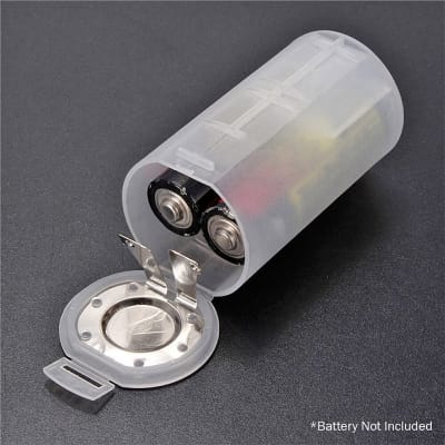 Picture of AA to D Size Battery Converter Case 2-Section Battery Converter Holder Box White