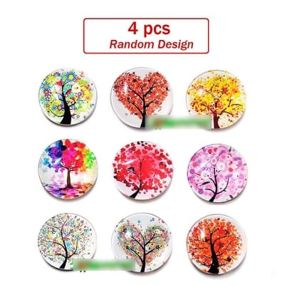 Picture of 4 pcs x Tree of Life Fridge Magnet Gem Crystal Glass Refrigerator Magnets for Home Office Decoration DIY Random
