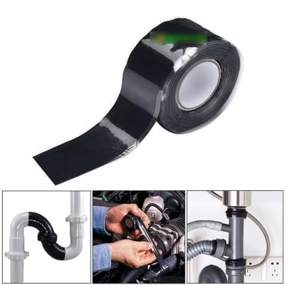 Picture of (1.5M×2.5cm) Silicone Repair Tape Waterproof Self Fusing High Temperature Resistant Tape Black