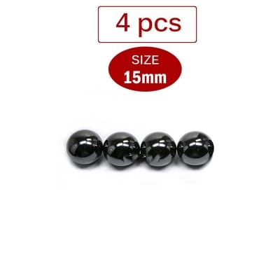 Picture of 4 pcs x Round Magnet Ball Strong Spherical Ferrite Magnets Powerful Buzzing Magnetic Balls Black