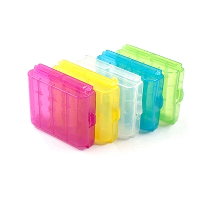 Picture of 2 pcs x AA/AAA Battery Box 4-Section Hard Plastic Battery Storage Case Random