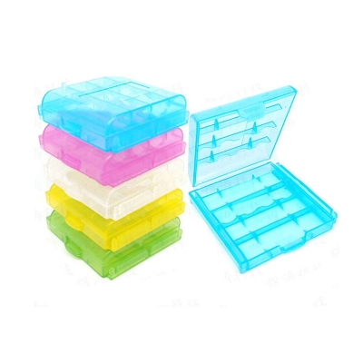 Picture of 3 pcs x AA/AAA Battery Box 4-Section Hard Plastic Battery Storage Case Random
