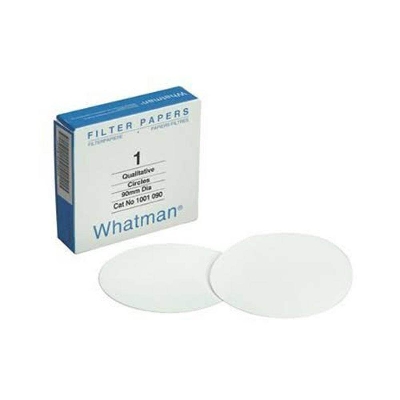Picture of Whatman Filter Papers 90 mm Grade-1 Qualitative 100 Pcs Cat No. 1001-90 Qualitative Filter Paper, Diameter: 90 mm, (Pack of 100 Pcs) Multicolor