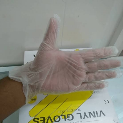 Picture of Vinyl Hand Gloves 100 Pcs/Box Off White