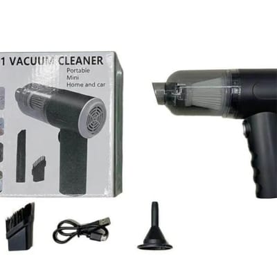 Picture of Portable Vacuum Cleaner 3 in 1 for Home and Car, dust cleaner for computer, laptop, car, electric items. Black