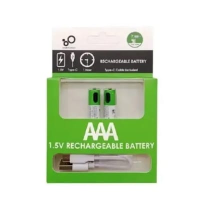 Picture of AAA Rechargeable Battery, SmarToools RB20 AAA 1.5V 750 mWh Rechargeable Battery - 2 Pcs Set Green