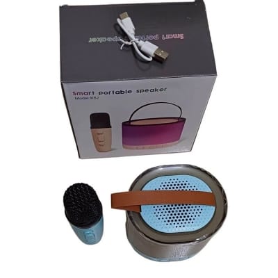 Picture of K52 Wireless Bluetooth Speaker Multifunction with 1 Microphone RGB Portable Music Player Karaoke Machine 