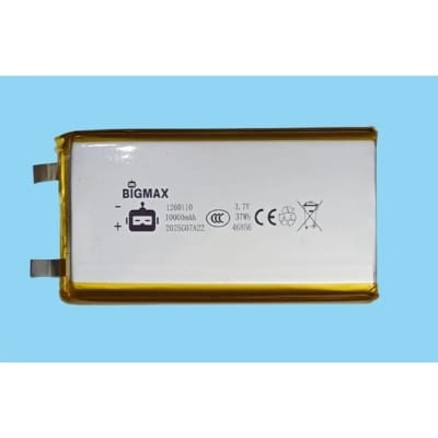 Picture of Bigmax 1260110 Lithium Polymer Battery 10000mAh 3.7V Battery Power Bank Battery Grey