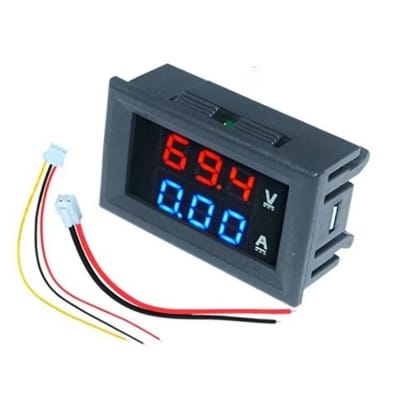 Picture of Digital Voltmeter Ammeter Amp Volt Meter DC 100V 10A With Dual LED Red Blue Black