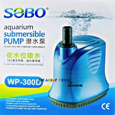 Picture of SOBO Aquarium 35 Watt Submersible Pump For Sump Filter WP-300D–SA Liquidation centre Blue