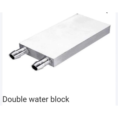 Picture of Aluminium Cooling Water Block Double 2 Peltier Size Silver