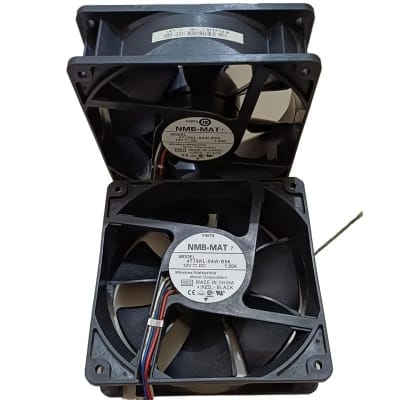 Picture of DC Brushless Hi Speed Cooling Fan NMB MAT 4715KL-04W-B56 12V 1.30A 5’*5’ inch 15000 RPM Air Compatible devices Server 4-wire 2 interface- 1PC Black