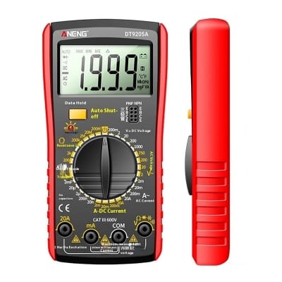 Picture of ANENG DT9205A Non-Rechargable Digital Multimeter 2000 Counts Black