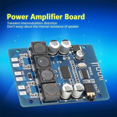 Picture of Digital Power Amplifier Board Dual Channel Output 4~8ohm ABS 2 Channel Audios Amplifier Module AUX Decoder Board 45W-TPA3118 Blue