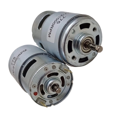 Picture of 775 DC Motor 12V-18V-24V 360W 21000 RPM 5mm Shaft Double Ball Bearing High Torque Large Power with Bracket DIY for Mini Angle Grinder-Table Saw Drill-Electrical Tools-Mini Generator Project-Granding Machine-Drill Machine-Water Pump & Sprayer Et Silver