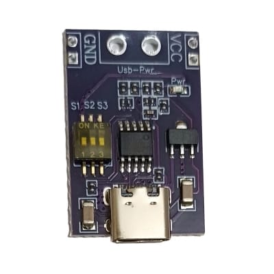 Picture of Type-C QC AFC PD2.0 PD3.0 to DC Spoof Scam Fast Charge Trigger Polling Detector USB-PD Notebook Power Supply Change Board Module Purple
