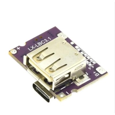 Picture of Type-C 5V 3.1A Boost Converter Step-Up Power Module IP5310 Mobile Power Bank Accessories With Switch LED Indicator Purple