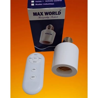 Picture of Smart AC220V Wireless remote Control Lamp Holder With Timing Adjustment Function Smart Light LED Lamp Base Universal White