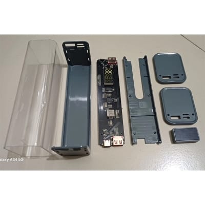 Picture of Transparent Power Bank Fast Charging Case With Display For 8*18650 Battery PD22.5 W DIY-Without Bettery White