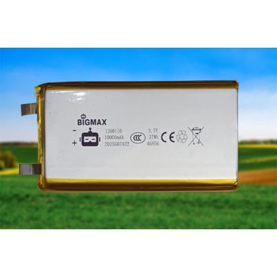Picture of Bigmax 1260110 Lithium Polymer Battery 10000mAh 3.7V Battery Power Bank Battery 1 PC Grey