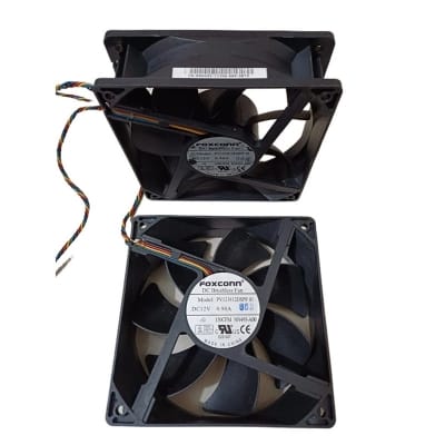Picture of DC Brushless Hi Speed Cooling Fan FOXCONN PV123812DSPF 01 12V 0.90A 5’*5’ inch 15000 RPM Air Compatible devices Server 4-wire interface-2 Black