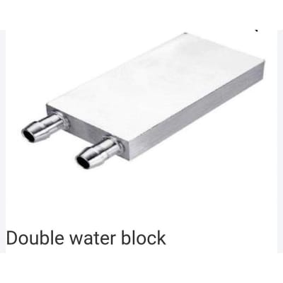 Picture of Aluminium Cooling Water Block Double 2 Peltier Size Silver