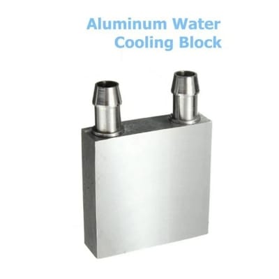 Picture of Water Cooling Block Aluminum 40x40x12mm 1 Peltier Size Silver