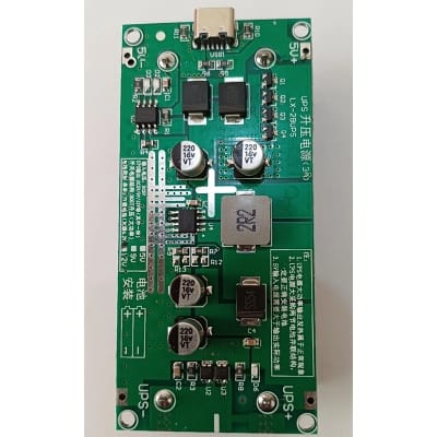 Picture of Generic Battery Boost Charger Board, 15W 3A UPS Circuit Micro USB Port Good Protection Lithium Battery Charging Boost Module Compact Size for Electrical Device (12V) BEIGE/GREEN